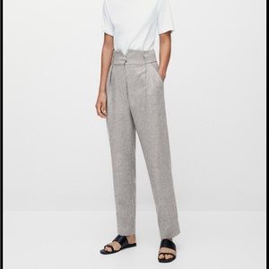 Massimo Dutti brand new Wool houndstooth darted trousers size 10 never worn NWT